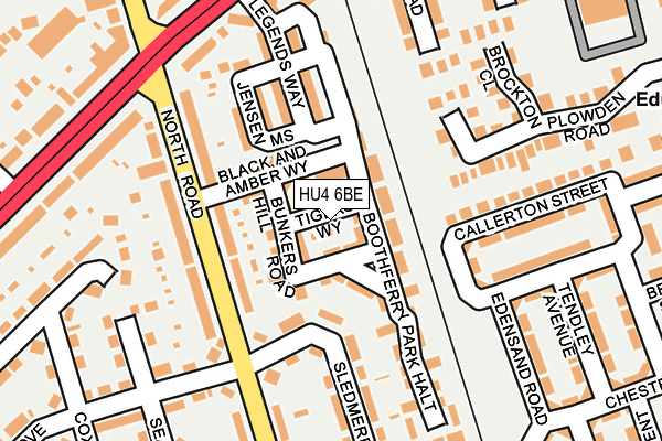 HU4 6BE map - OS OpenMap – Local (Ordnance Survey)