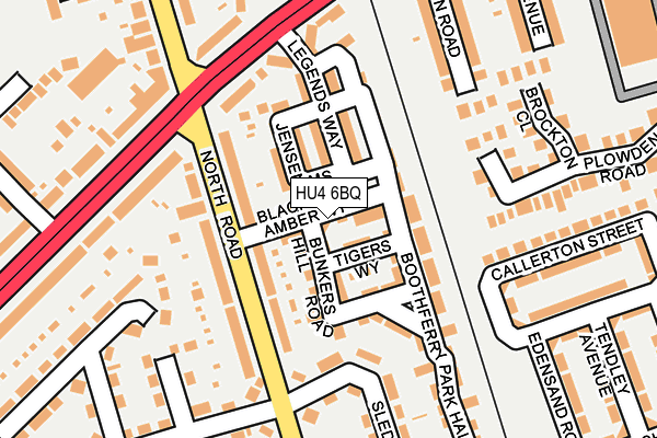 HU4 6BQ map - OS OpenMap – Local (Ordnance Survey)