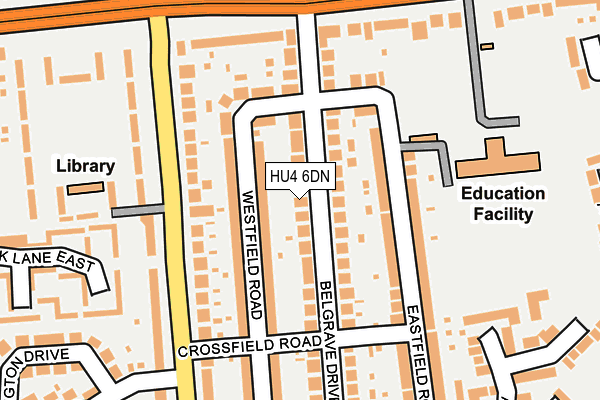 HU4 6DN map - OS OpenMap – Local (Ordnance Survey)