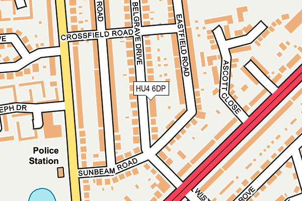 HU4 6DP map - OS OpenMap – Local (Ordnance Survey)