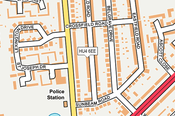 HU4 6EE map - OS OpenMap – Local (Ordnance Survey)