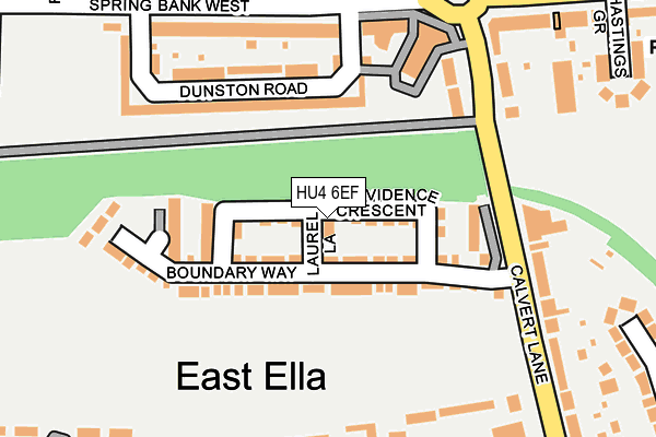 HU4 6EF map - OS OpenMap – Local (Ordnance Survey)