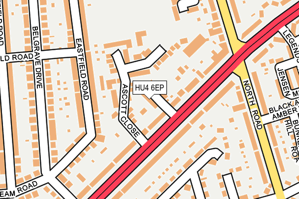 HU4 6EP map - OS OpenMap – Local (Ordnance Survey)