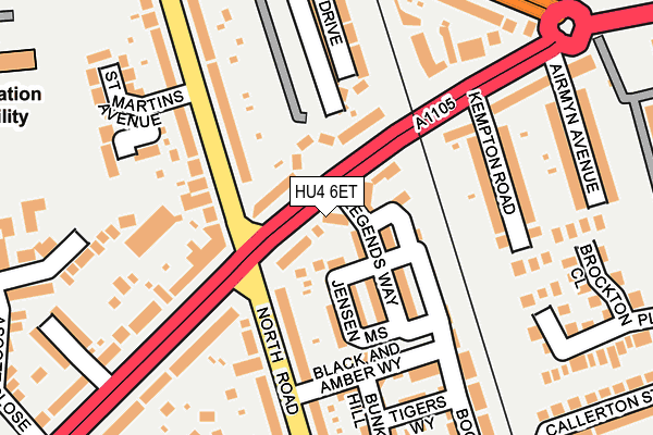 HU4 6ET map - OS OpenMap – Local (Ordnance Survey)