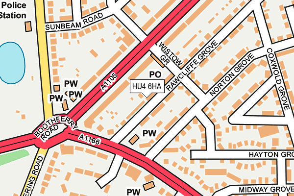 HU4 6HA map - OS OpenMap – Local (Ordnance Survey)