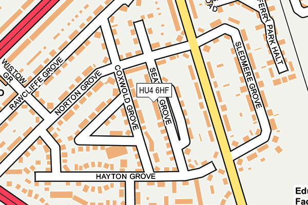 HU4 6HF map - OS OpenMap – Local (Ordnance Survey)