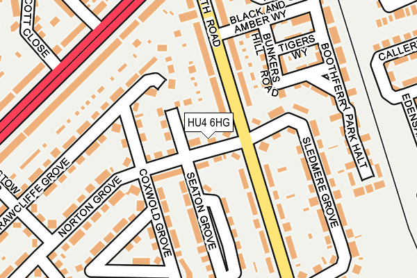 HU4 6HG map - OS OpenMap – Local (Ordnance Survey)