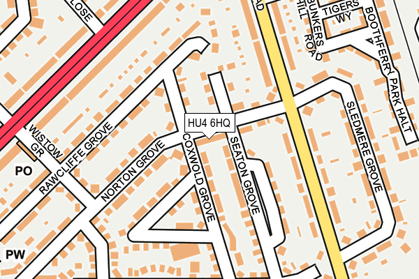 HU4 6HQ map - OS OpenMap – Local (Ordnance Survey)