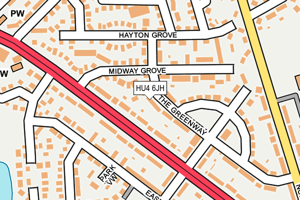 HU4 6JH map - OS OpenMap – Local (Ordnance Survey)