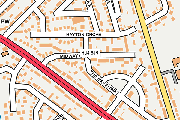 HU4 6JR map - OS OpenMap – Local (Ordnance Survey)
