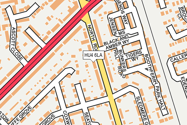 HU4 6LA map - OS OpenMap – Local (Ordnance Survey)
