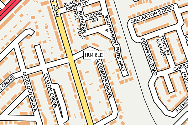 HU4 6LE map - OS OpenMap – Local (Ordnance Survey)