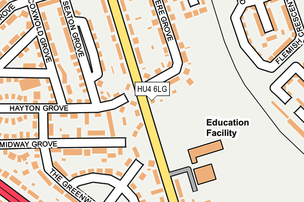 HU4 6LG map - OS OpenMap – Local (Ordnance Survey)