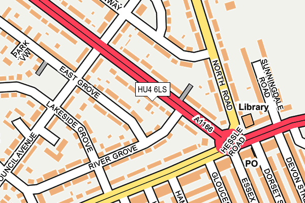 HU4 6LS map - OS OpenMap – Local (Ordnance Survey)