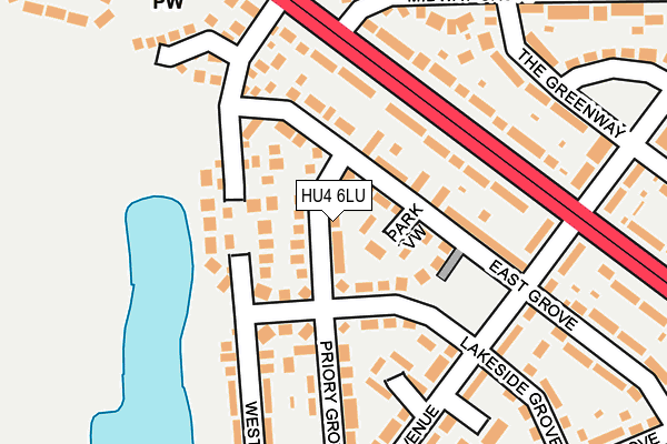 HU4 6LU map - OS OpenMap – Local (Ordnance Survey)