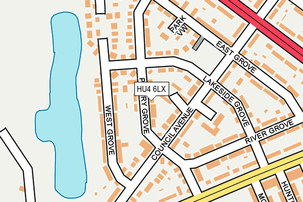 HU4 6LX map - OS OpenMap – Local (Ordnance Survey)