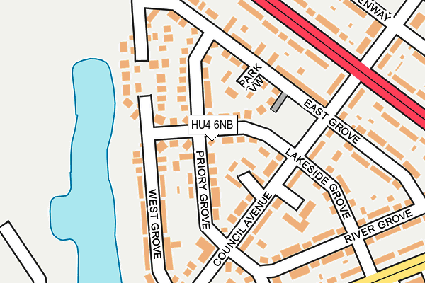 HU4 6NB map - OS OpenMap – Local (Ordnance Survey)