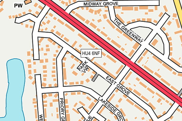 HU4 6NF map - OS OpenMap – Local (Ordnance Survey)