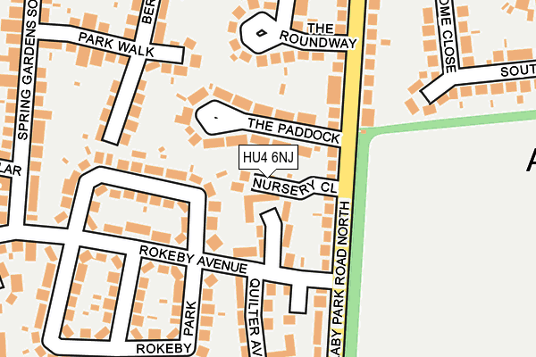 HU4 6NJ map - OS OpenMap – Local (Ordnance Survey)