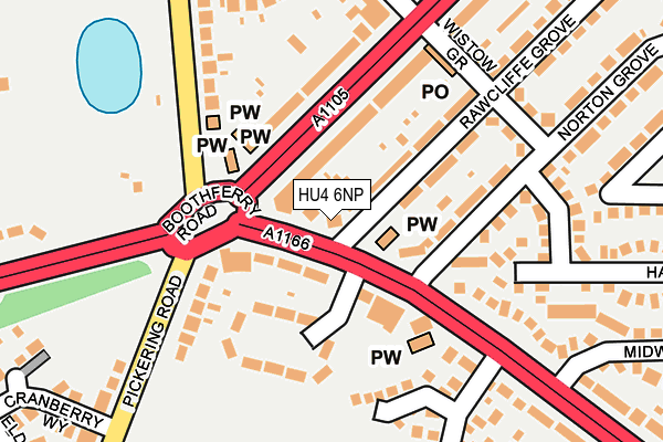 HU4 6NP map - OS OpenMap – Local (Ordnance Survey)