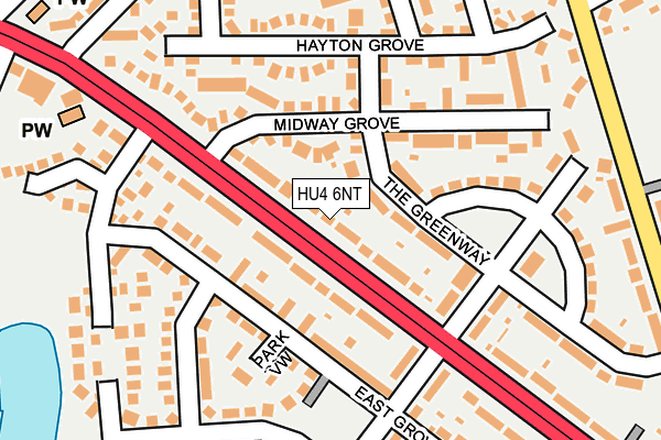 HU4 6NT map - OS OpenMap – Local (Ordnance Survey)