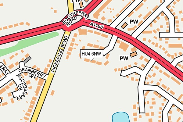 HU4 6NW map - OS OpenMap – Local (Ordnance Survey)