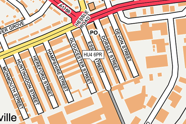 HU4 6PR map - OS OpenMap – Local (Ordnance Survey)