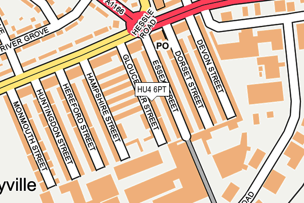 HU4 6PT map - OS OpenMap – Local (Ordnance Survey)