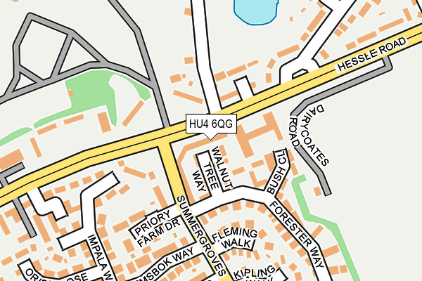 HU4 6QG map - OS OpenMap – Local (Ordnance Survey)