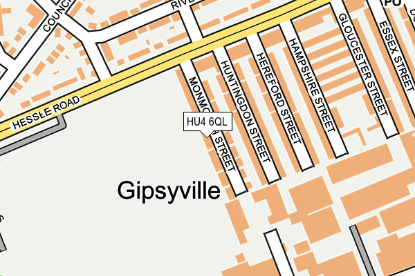 HU4 6QL map - OS OpenMap – Local (Ordnance Survey)