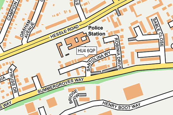 HU4 6QP map - OS OpenMap – Local (Ordnance Survey)