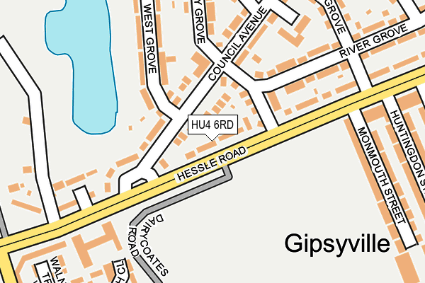 HU4 6RD map - OS OpenMap – Local (Ordnance Survey)
