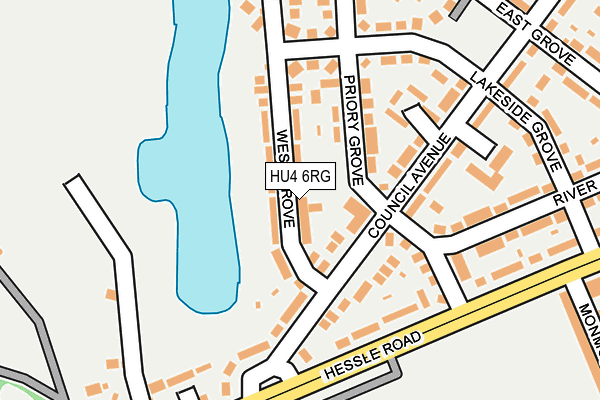 HU4 6RG map - OS OpenMap – Local (Ordnance Survey)
