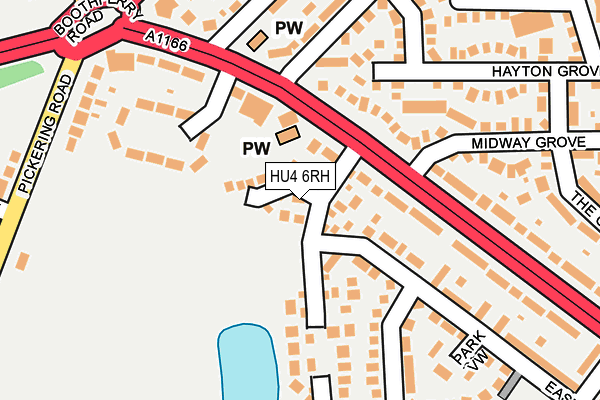 HU4 6RH map - OS OpenMap – Local (Ordnance Survey)
