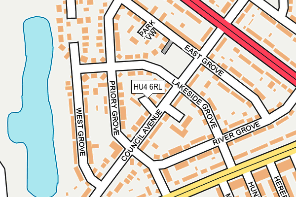 HU4 6RL map - OS OpenMap – Local (Ordnance Survey)