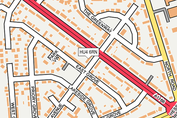 HU4 6RN map - OS OpenMap – Local (Ordnance Survey)