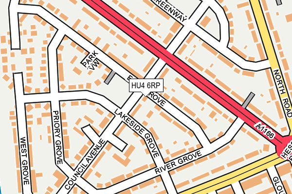 HU4 6RP map - OS OpenMap – Local (Ordnance Survey)