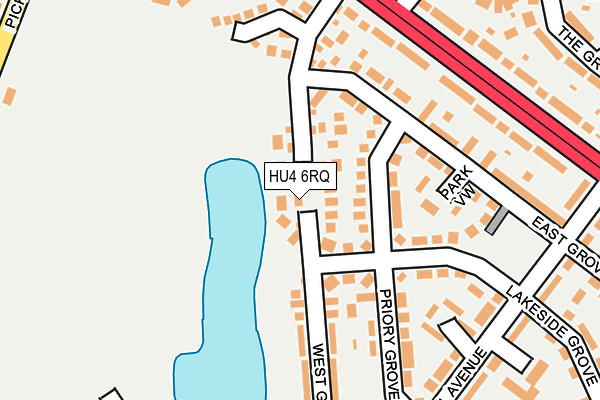 HU4 6RQ map - OS OpenMap – Local (Ordnance Survey)