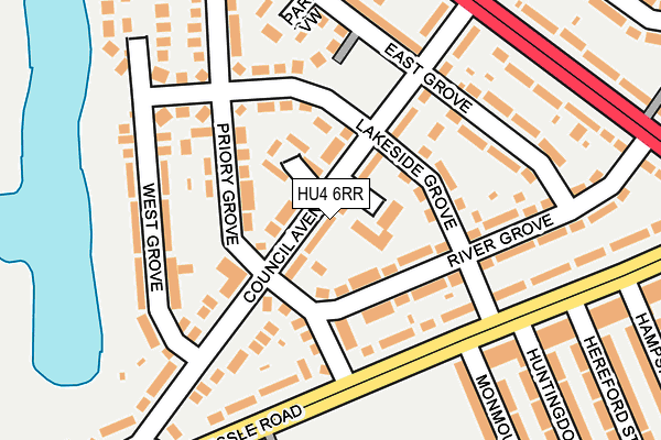 HU4 6RR map - OS OpenMap – Local (Ordnance Survey)