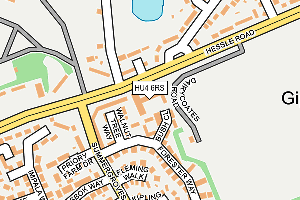 HU4 6RS map - OS OpenMap – Local (Ordnance Survey)