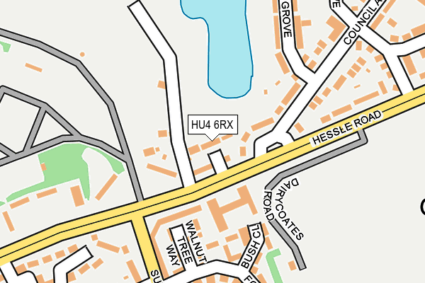 HU4 6RX map - OS OpenMap – Local (Ordnance Survey)