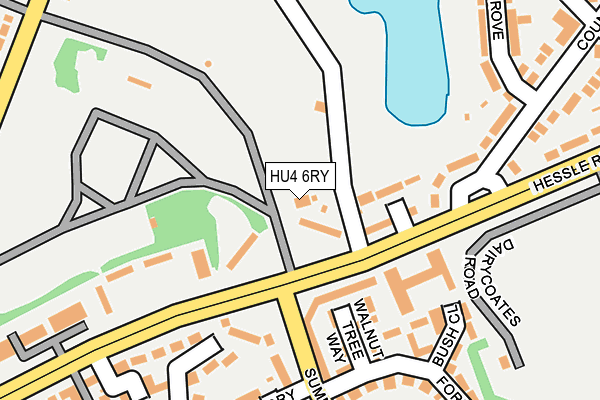 HU4 6RY map - OS OpenMap – Local (Ordnance Survey)