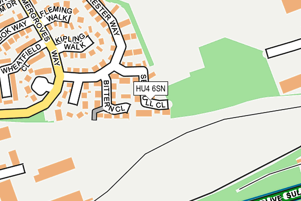 HU4 6SN map - OS OpenMap – Local (Ordnance Survey)