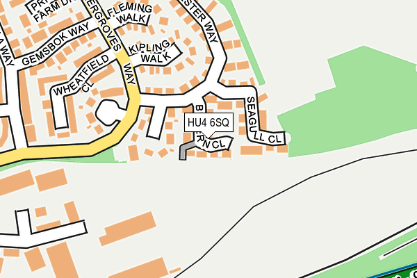 HU4 6SQ map - OS OpenMap – Local (Ordnance Survey)