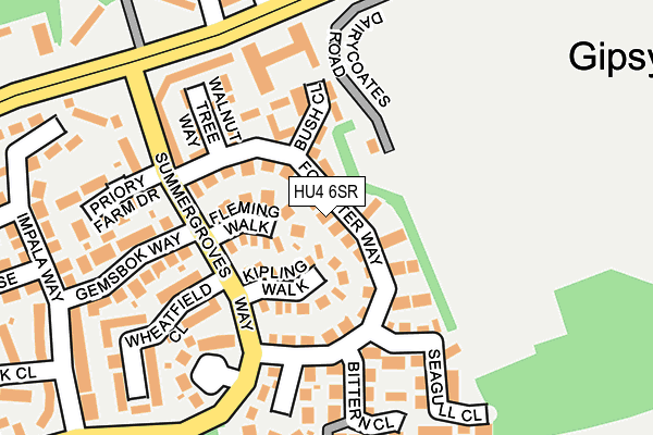 HU4 6SR map - OS OpenMap – Local (Ordnance Survey)