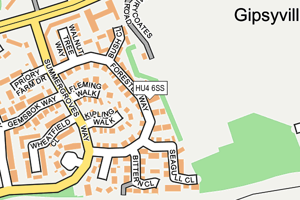 HU4 6SS map - OS OpenMap – Local (Ordnance Survey)