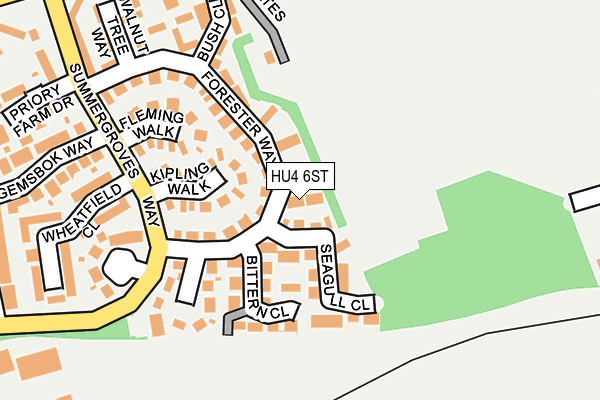 HU4 6ST map - OS OpenMap – Local (Ordnance Survey)
