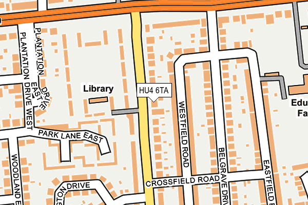 HU4 6TA map - OS OpenMap – Local (Ordnance Survey)