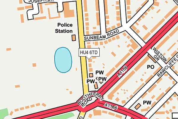 HU4 6TD map - OS OpenMap – Local (Ordnance Survey)