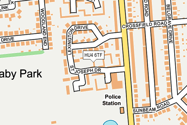 HU4 6TF map - OS OpenMap – Local (Ordnance Survey)